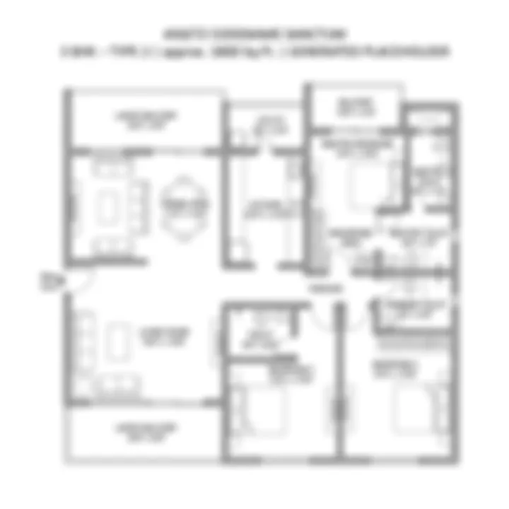 3 BHK Type 2 — 1800 sqft floor plan